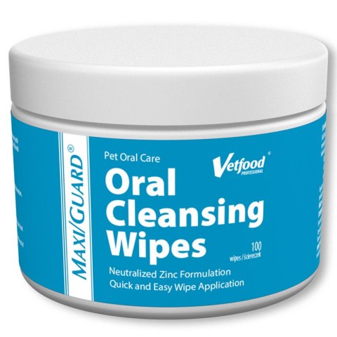 MAXI/GUARD Oral Cleansing wipes 100 szt Vetfood MAXI/GUARD Oral Cleansing wipes 100 szt Vetfood