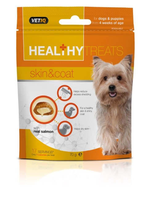 Vetiq Przysmaki dla psów i szczeniąt zdrowa skóra i sierść Healthy Treats Skin & Coat For Dogs & Puppies 70g Vetiq Przysmaki dla psów i szczeniąt zdrowa skóra i sierść Healthy Treats Skin & Coat For Dogs & Puppies 70g
