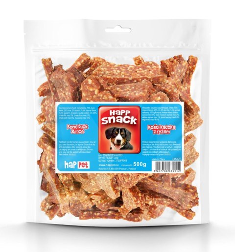 Przysmaki dla psa kości - kaczka z ryżem 9cm Happet Przysmaki dla psa kości - kaczka z ryżem 9cm Happet