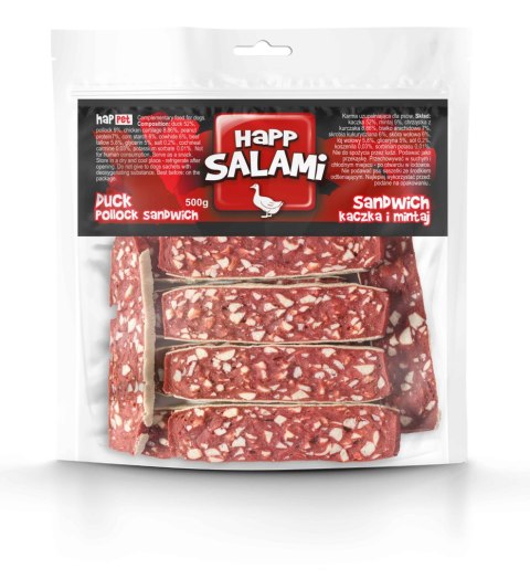Salami sandwich z kaczką i mintajem 500g Salami sandwich z kaczką i mintajem 500g