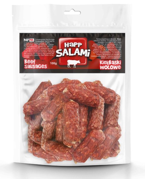Salami wołowe kiełbaski 100g Salami wołowe kiełbaski 100g