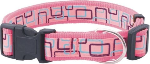 Obroża NT Happet SB23 róż wzorki 2 cm Obroża NT Happet SB23 róż wzorki 2 cm