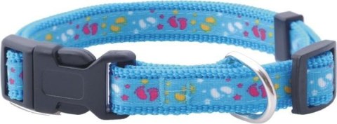Obroża NT Happet SL23 niebieska w łapki 2 cm Obroża NT Happet SL23 niebieska w łapki 2 cm