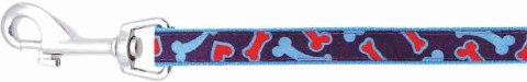 Smycz Happet S112 fiolet serca/kości 1.5cm Smycz Happet S112 fiolet serca/kości 1.5cm