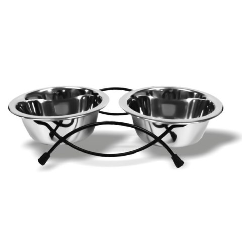 Stojak Happet M122 druciany-U,2 miski 2.6l Stojak Happet M122 druciany-U,2 miski 2.6l