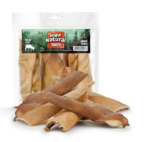 Jeleń skóra 100% naturalna gryzak, 150g Jeleń skóra 100% naturalna gryzak, 150g