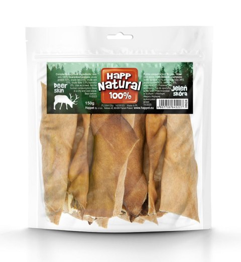 Jeleń skóra 100% naturalna gryzak, 150g Jeleń skóra 100% naturalna gryzak, 150g