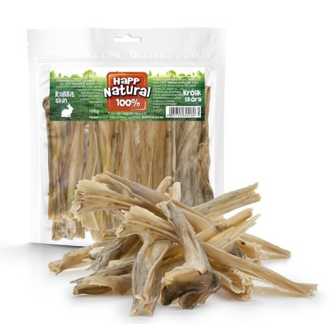 Królik skóra naturalna 100% gryzak, 100g Królik skóra naturalna 100% gryzak, 100g