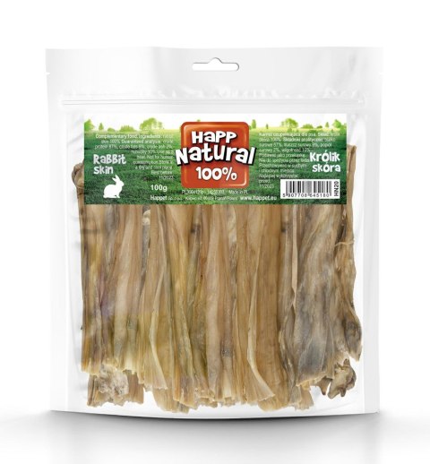 Królik skóra naturalna 100% gryzak, 100g Królik skóra naturalna 100% gryzak, 100g