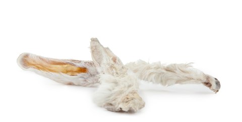 Królik uszy z futrem 100% naturalne, 80g Królik uszy z futrem 100% naturalne, 80g