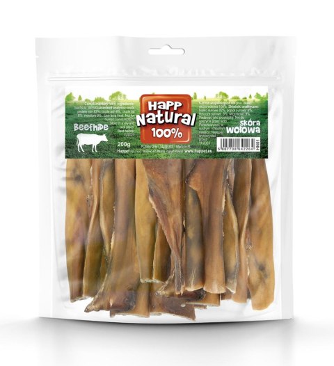 Wołowa suszona skóra 100%, 200g Wołowa suszona skóra 100%, 200g